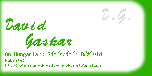 david gaspar business card